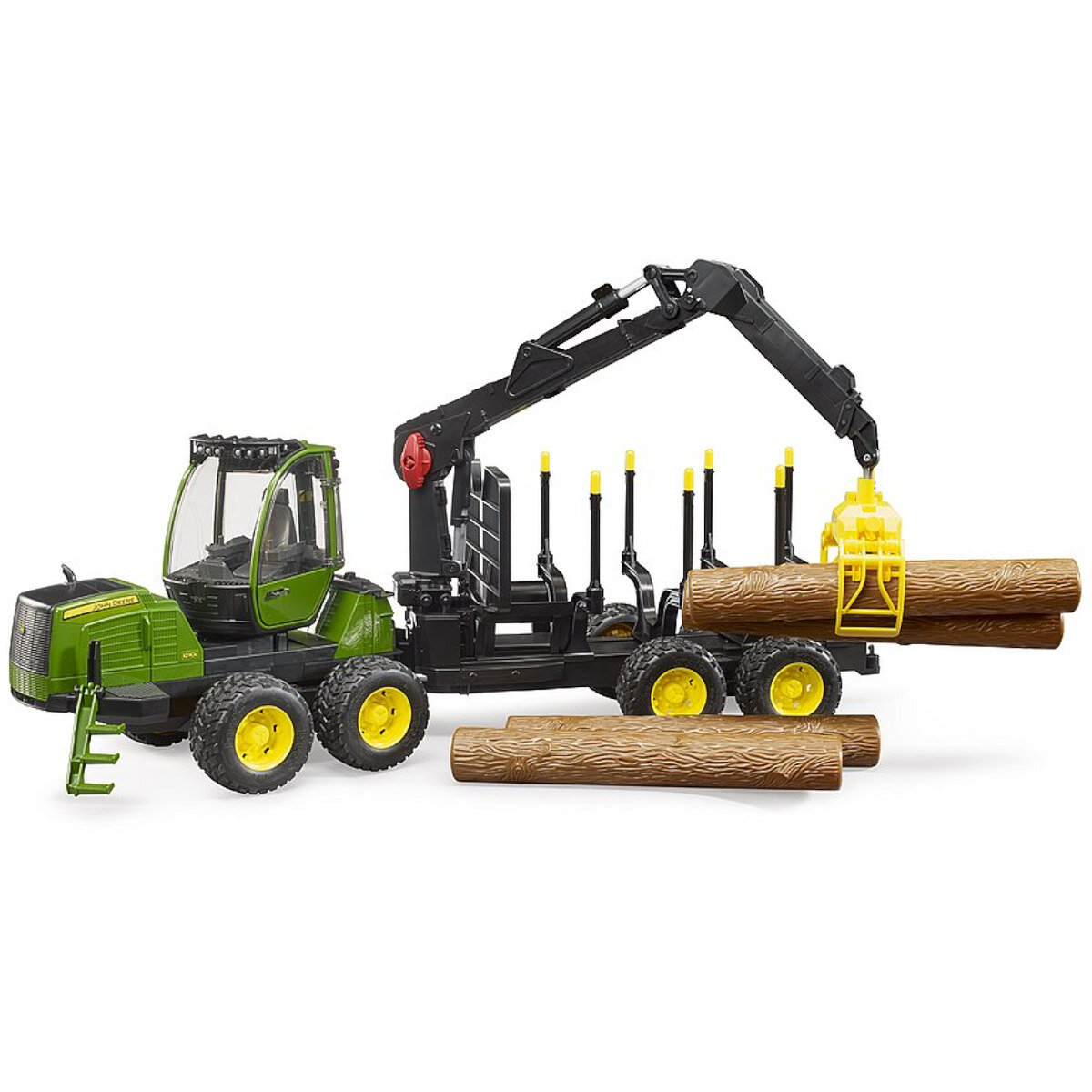BRUDER Spielwaren GmbH + Co. KG Bruder 02133 John Deere 1210E Rückezug mit 4 Baumstämmen + Holzgreifer