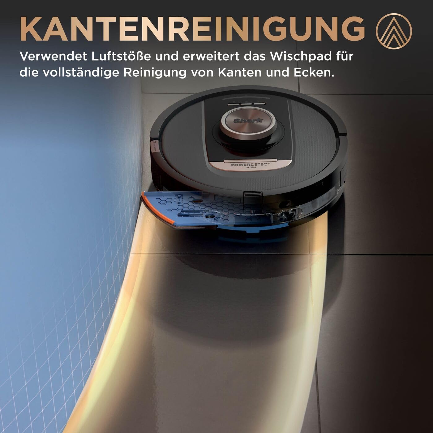 Shark PowerDetect 2-in-1 Saugroboter & Wischroboter, NeverTouch Pro 60-Tage-Selbstentleerung, selbständiges Nachfüllen & Reinigen, 3D-/ LiDAR-Navigation, NeverStuck, App-Steuerung, Schwarz RV2800ZEEU