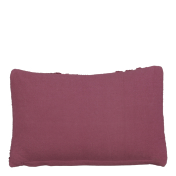 Sierkussen tufted donker roze - l55xb35xh10cm