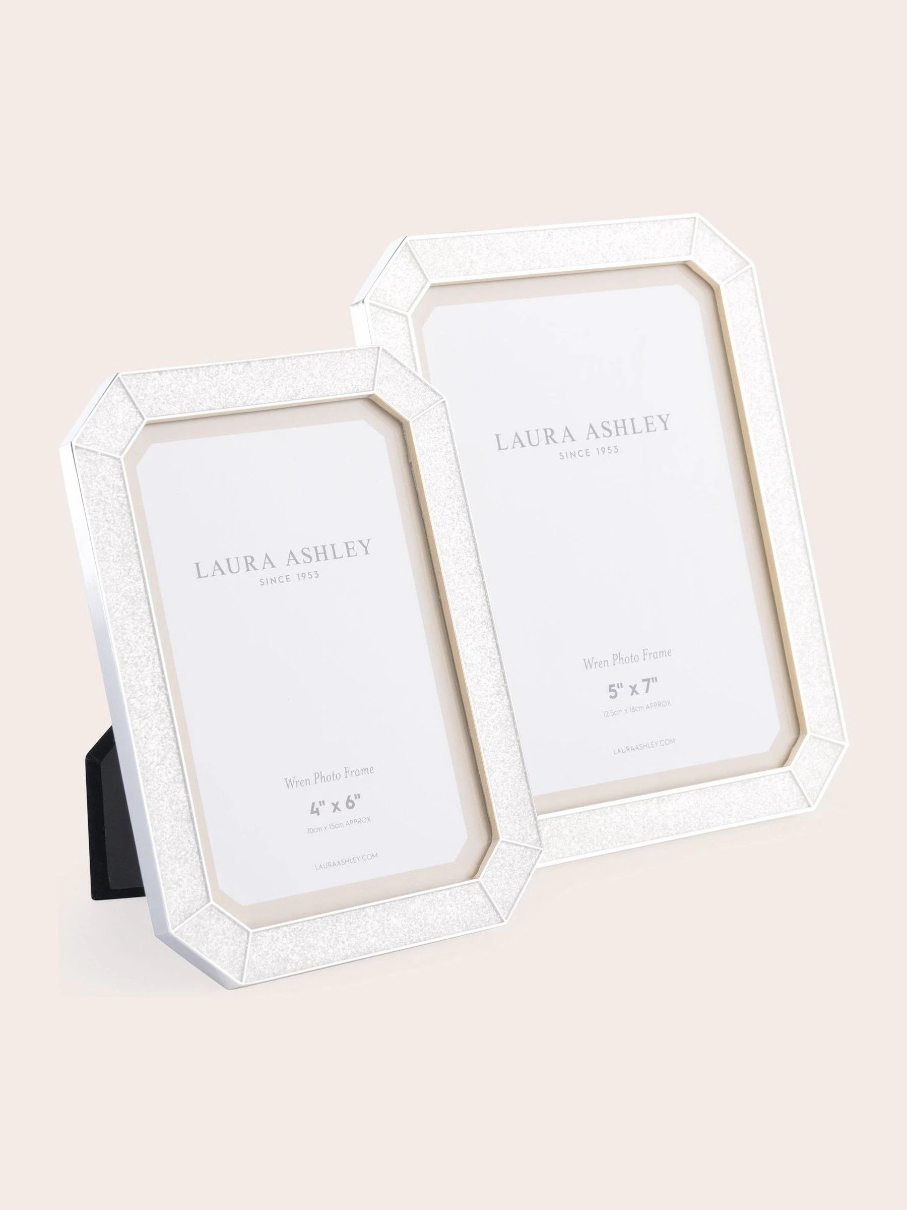 Laura Ashley Wren verzilverde fotolijst met imitatieparel en glitter