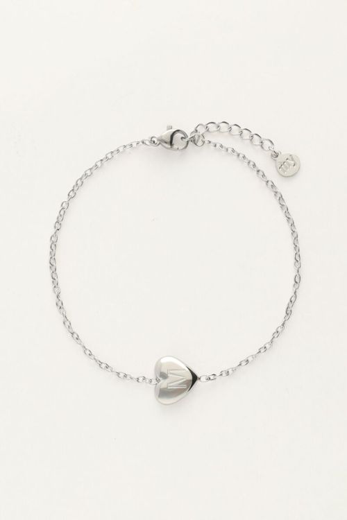 Hart armband met initial