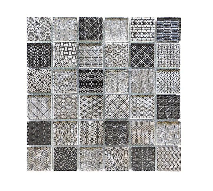 Mosaïque Tennessee noir et blanc 4,8 x 4,8 cm
