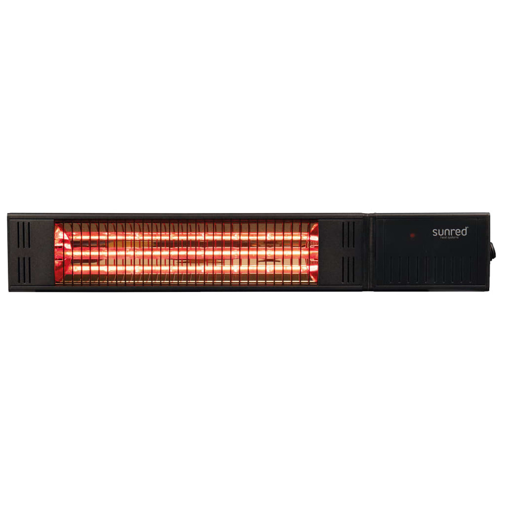 Chauffage mural fortuna 1500 w or rose noir