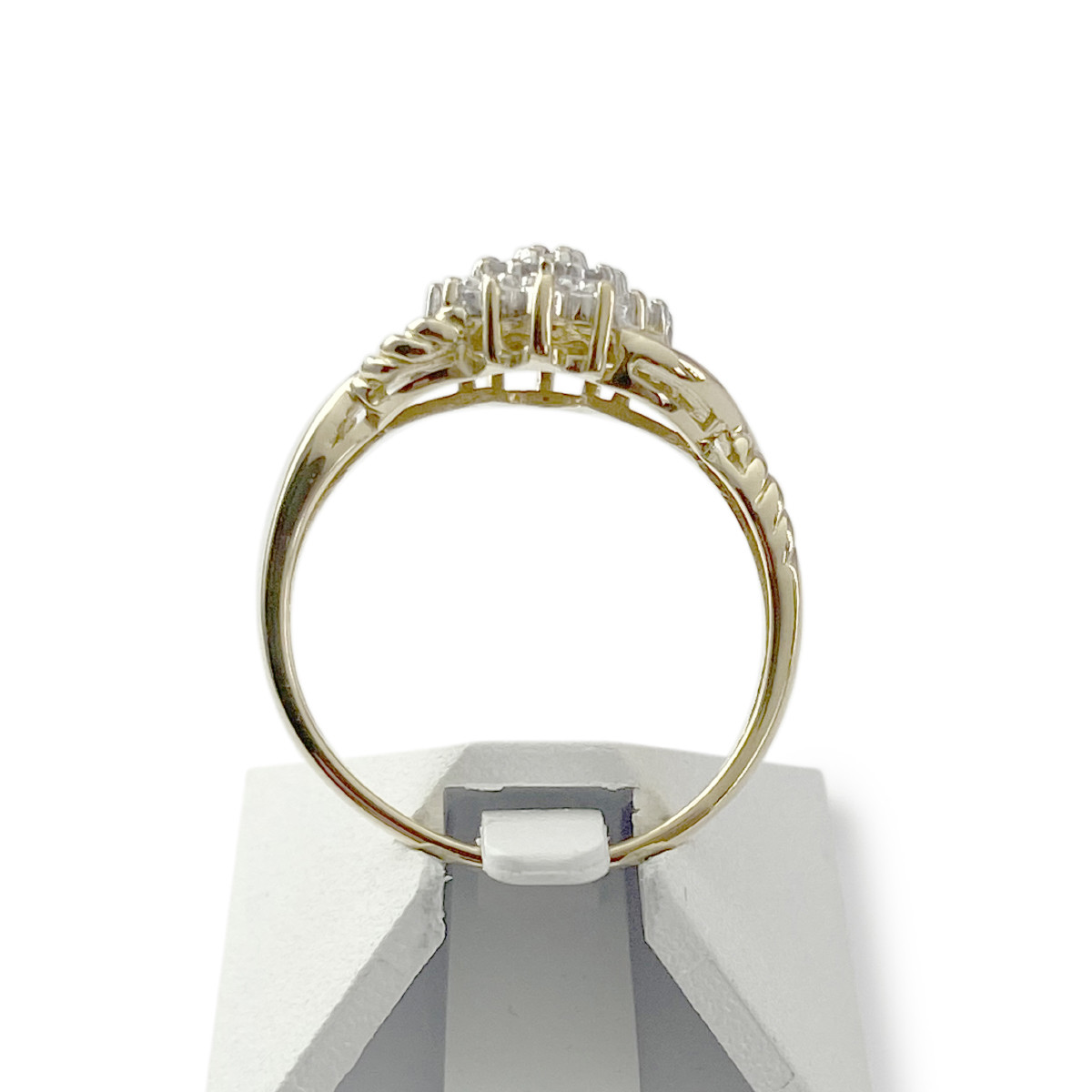 Bague d'occasion or 750 2 tons diamants