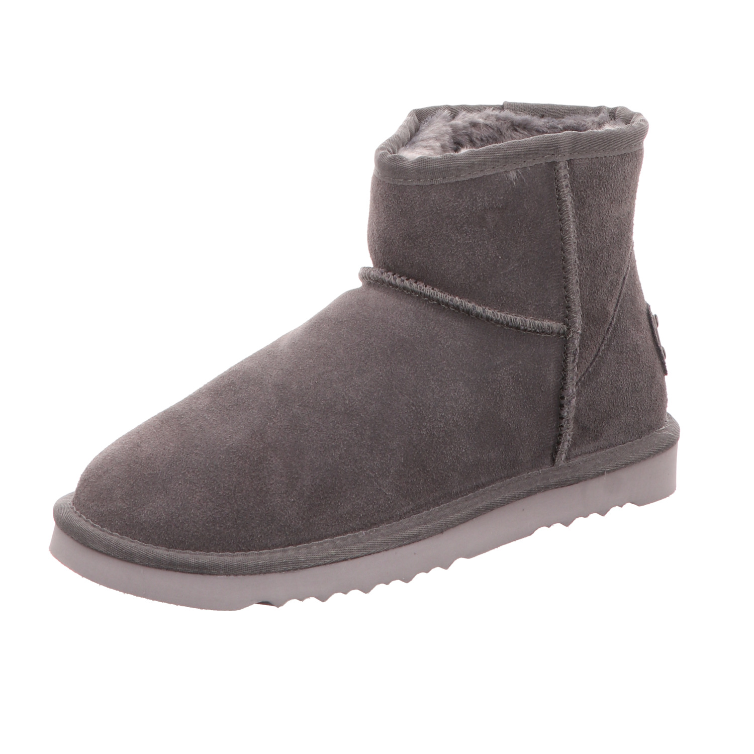 OOG Damen-Leder-Boot Grau