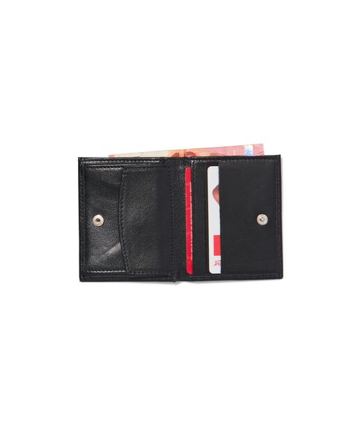 portefeuille en cuir noir avec blocage RFID