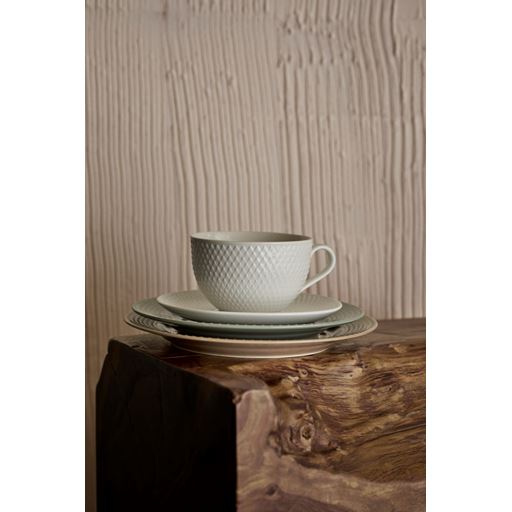 Lyngby Porcelæn Rhombe Earth Frokosttallerken, Moss, Ø21 cm