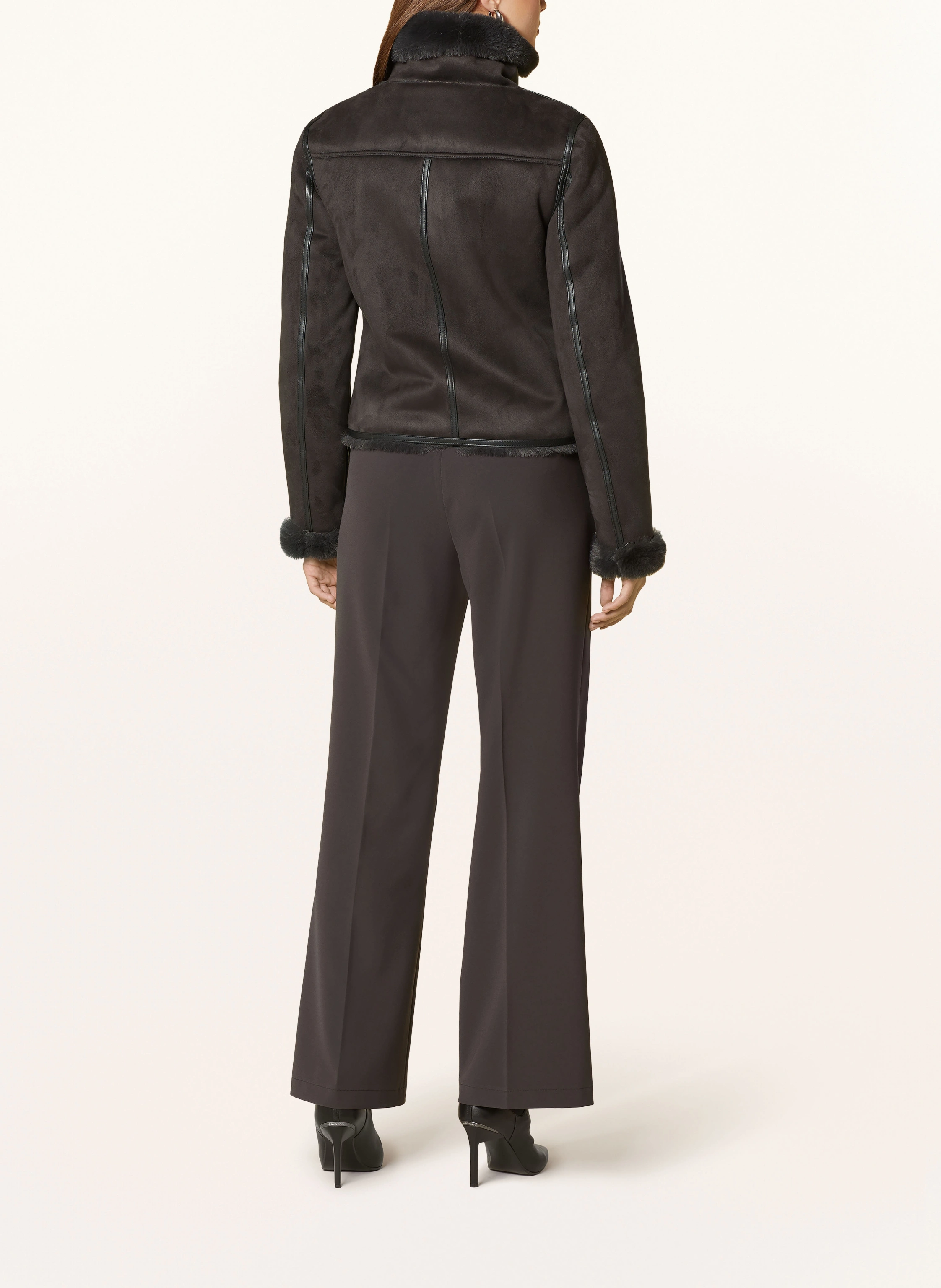 RINO & PELLE Bikerjacke mit Kunstfell