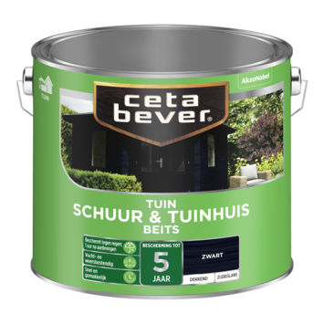 CetaBever Tuinbeits Schuur & Tuinhuis zijdeglans dekkend zwart 2,5 liter