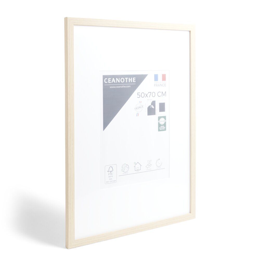 Cadre Wild pour photo 50x70cm bois clair 53,6x2,3x73,6cm