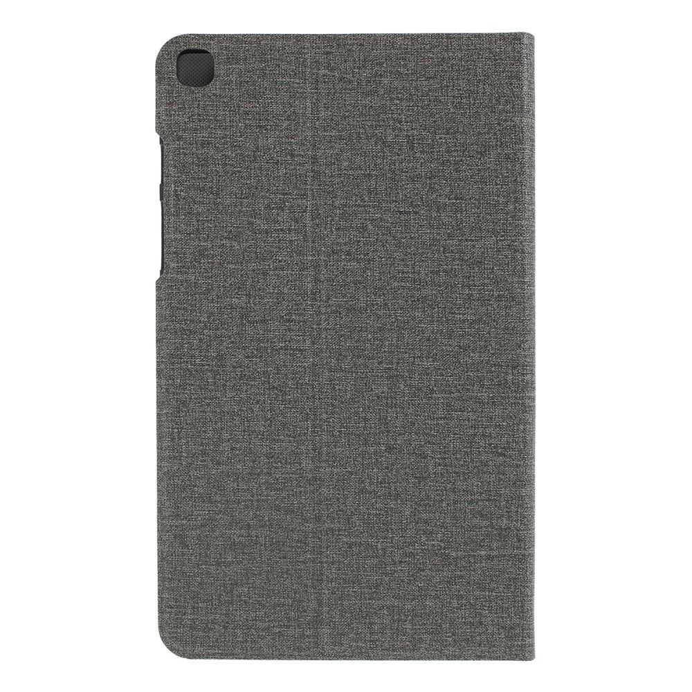 Samsung Galaxy Tab A 8.0 (2019) Leder Tasche Flip Cover Stoff Optik - Grau
