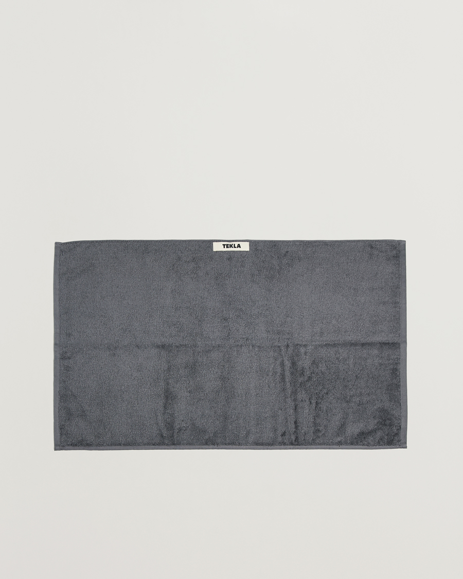Tekla Organic Terry Hand Towel Charcoal Grey