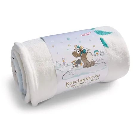 NICI Fleecedecke Rentier, Pinguin, Schneegans und Schneemann