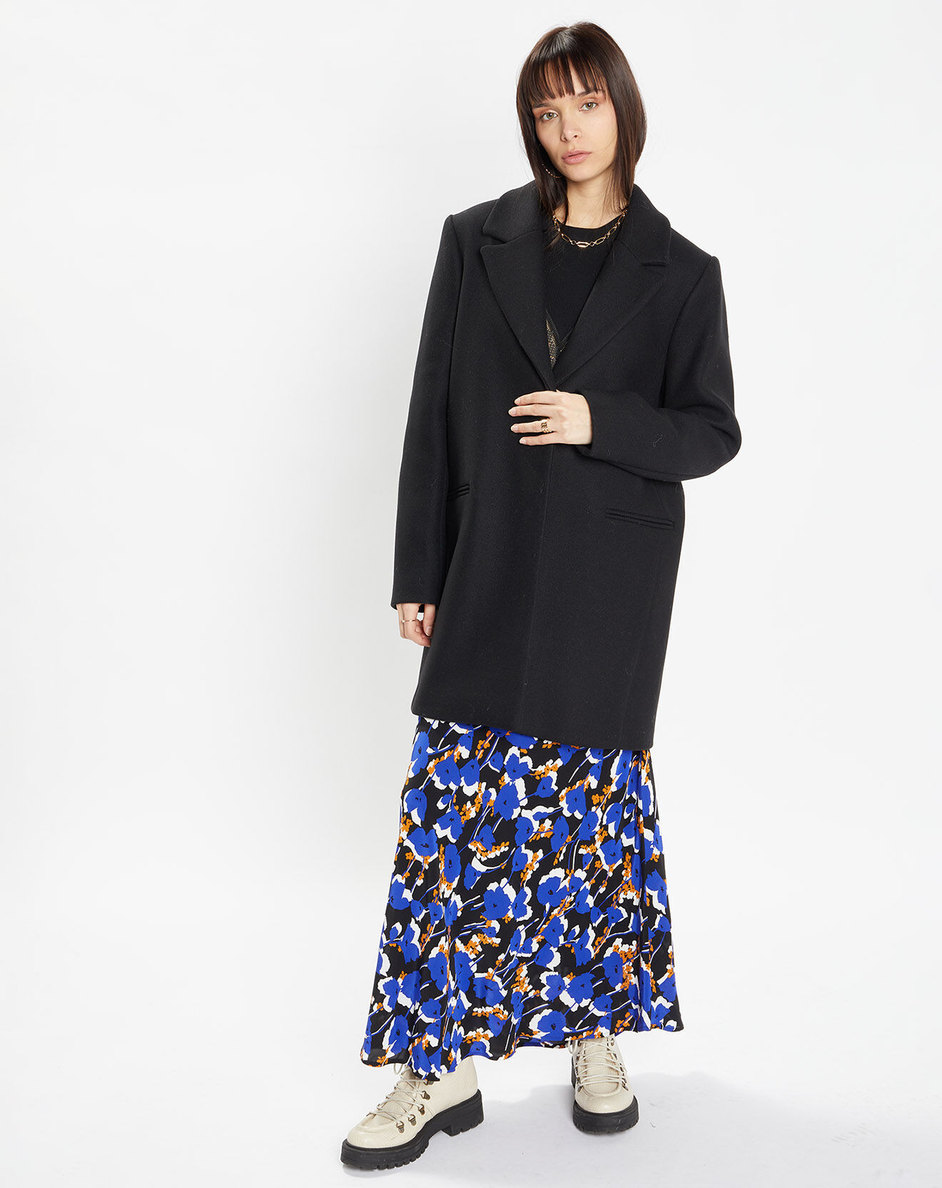 Zapa Manteau en Laine mélangée Maelys noir
