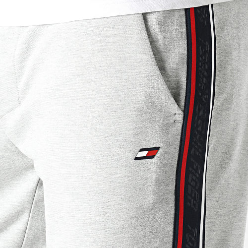 Pantalon Jogging A Bandes Textured Tape 0404 Gris Chiné