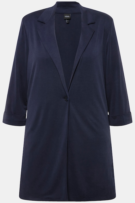 Jersey-Blazer, Reverskragen, 3/4-Arm, Modalmix