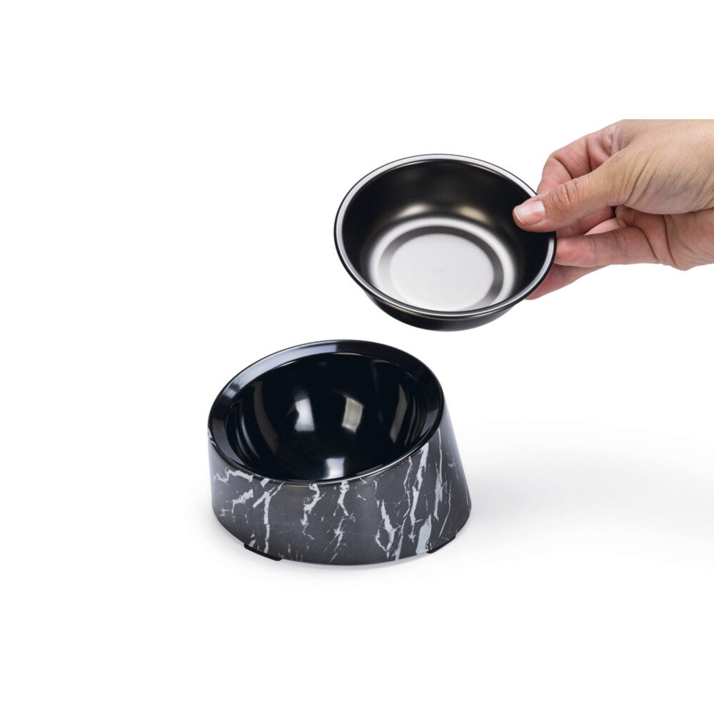 Designed by Lotte Melamine Eetbak Kat Vita Zwart 160 ml
