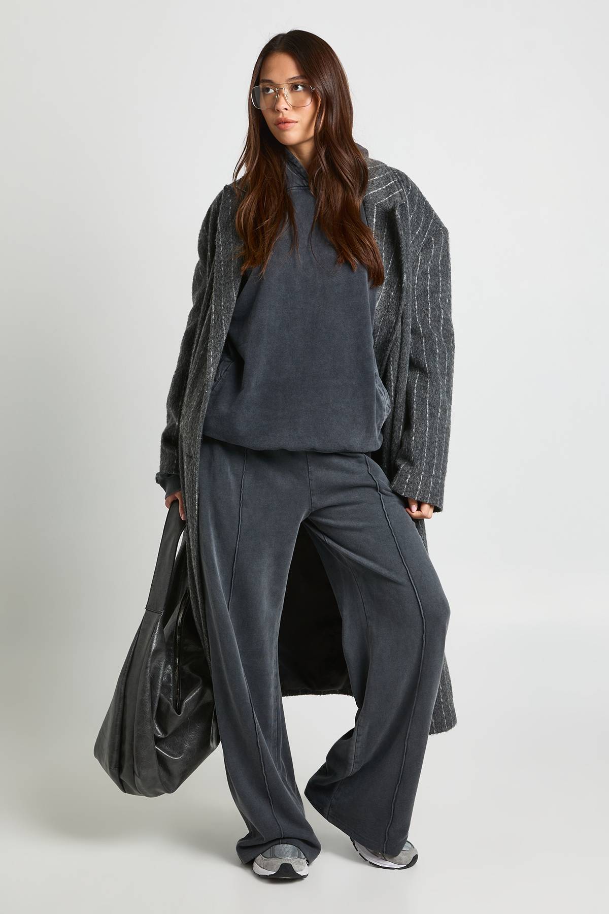 boohoo Sweat à Casynthétiqueche Oversize Lavé avec Coutures Raglan