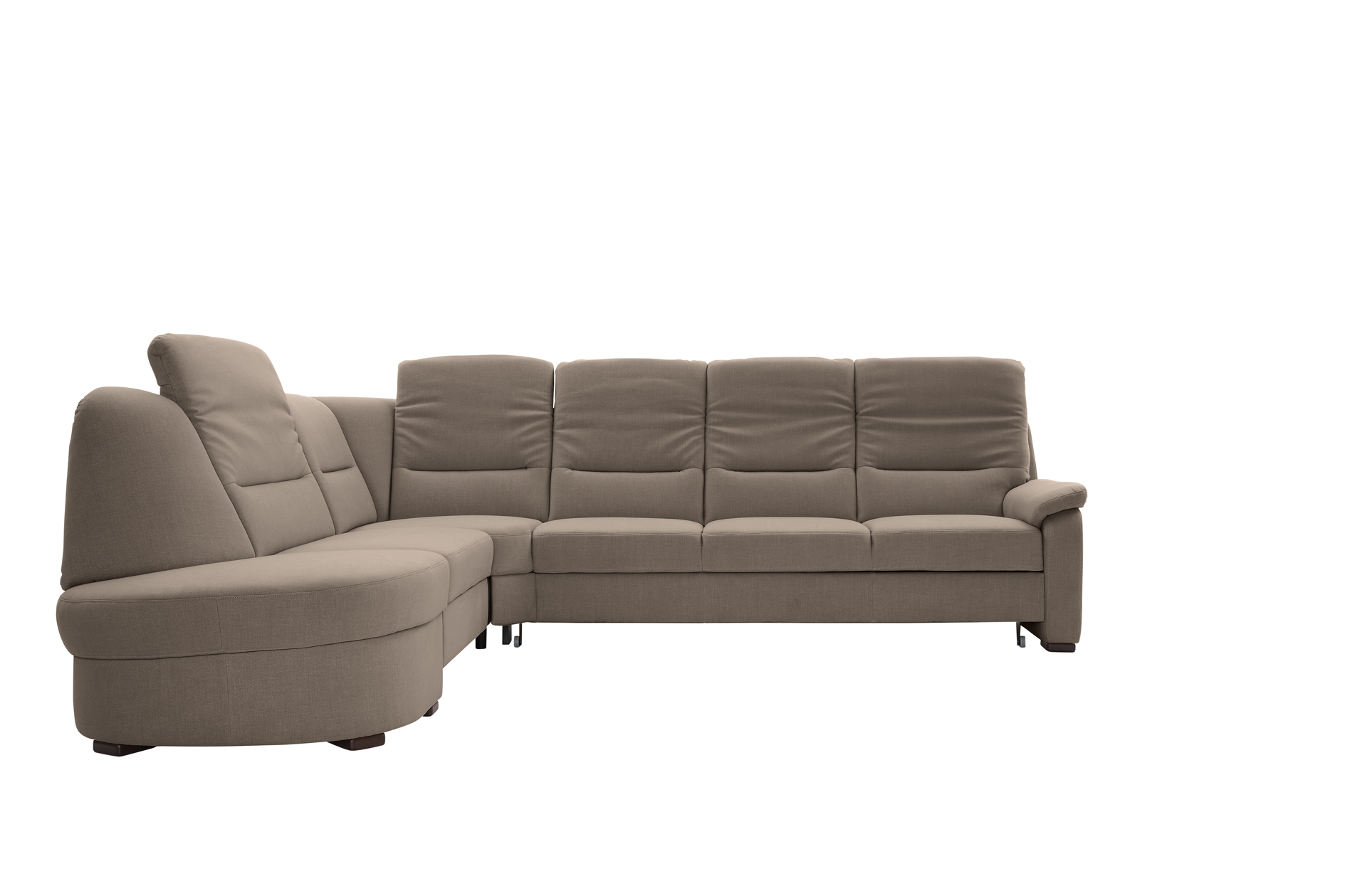 polsterpower Ecksofa - Miro mandel - Basismodell - Ottomane links