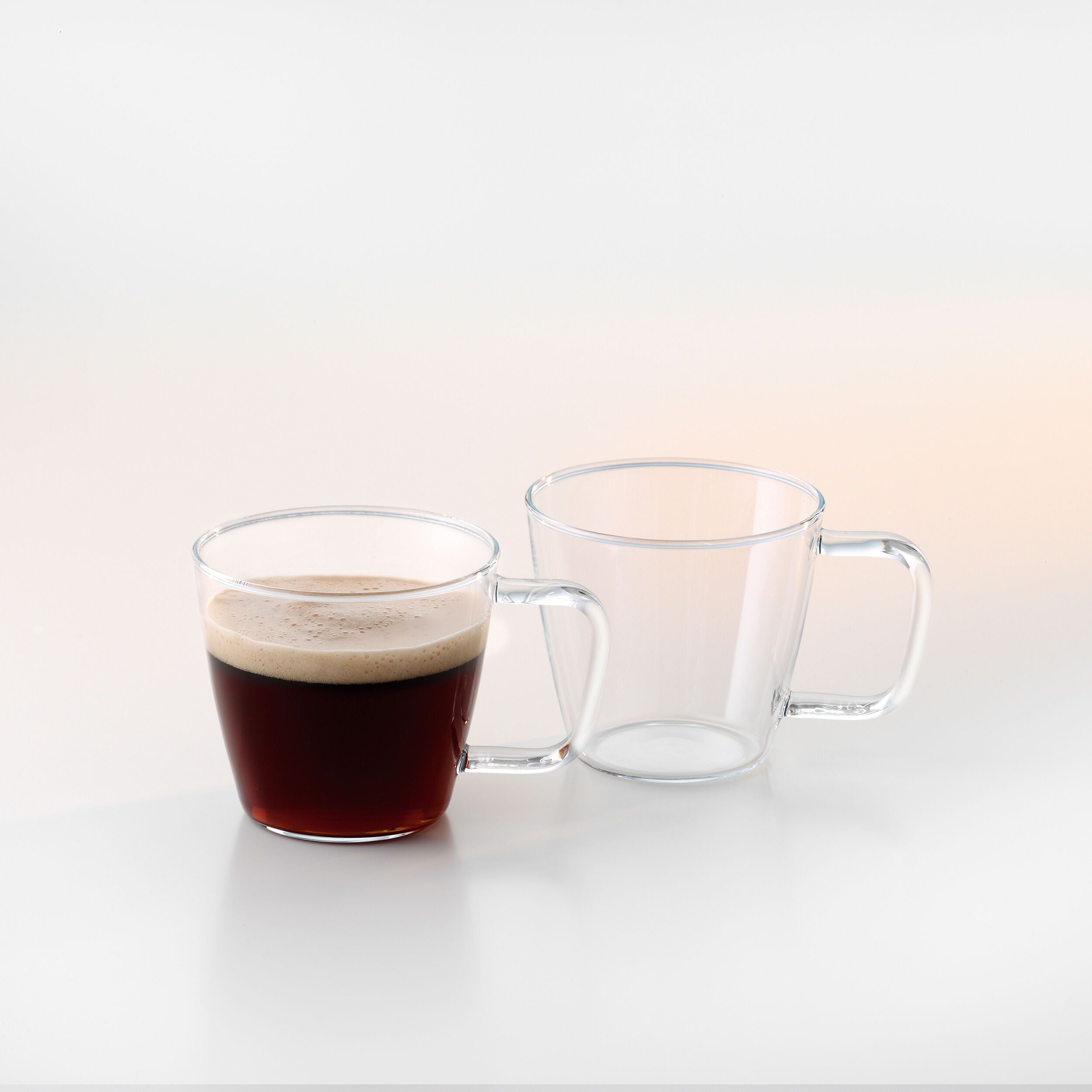 TEA & COFFEE TEE-/KAFFEEGLAS 2ER-SET 230 - Transparent / B: 11.0 cm x T: 8.0 cm x H: 7.5 cm