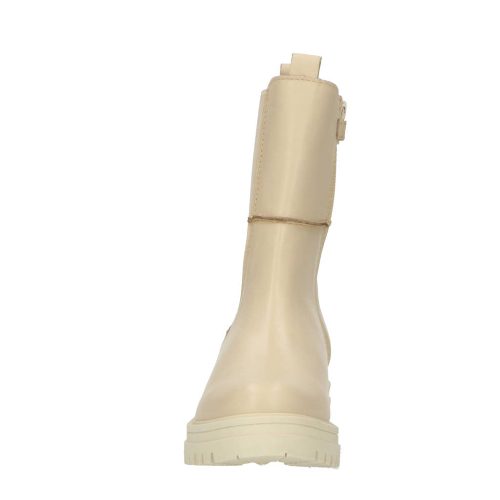 PS Poelman Monk-25leren chelsea boots beige