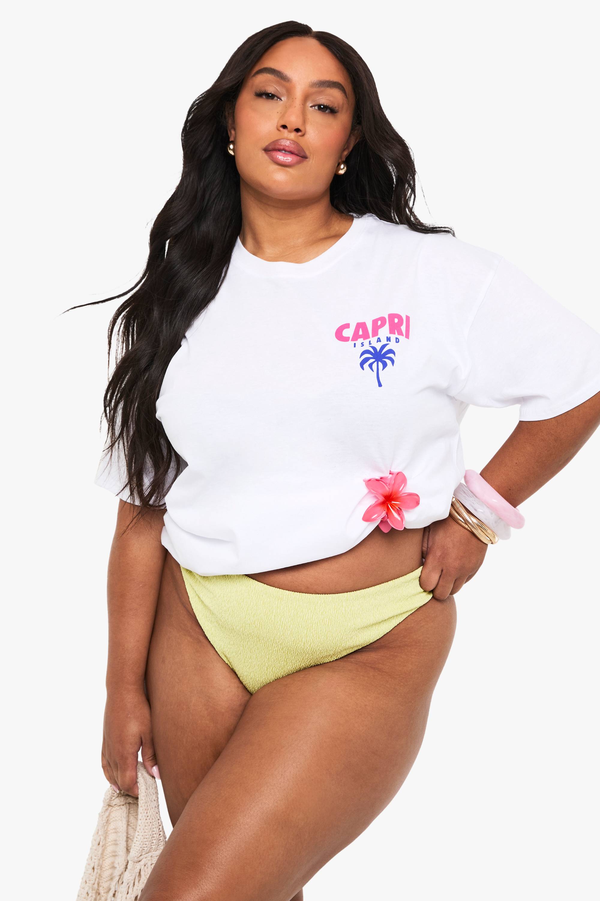 boohoo T-shirt surdimensionné Plus Capri