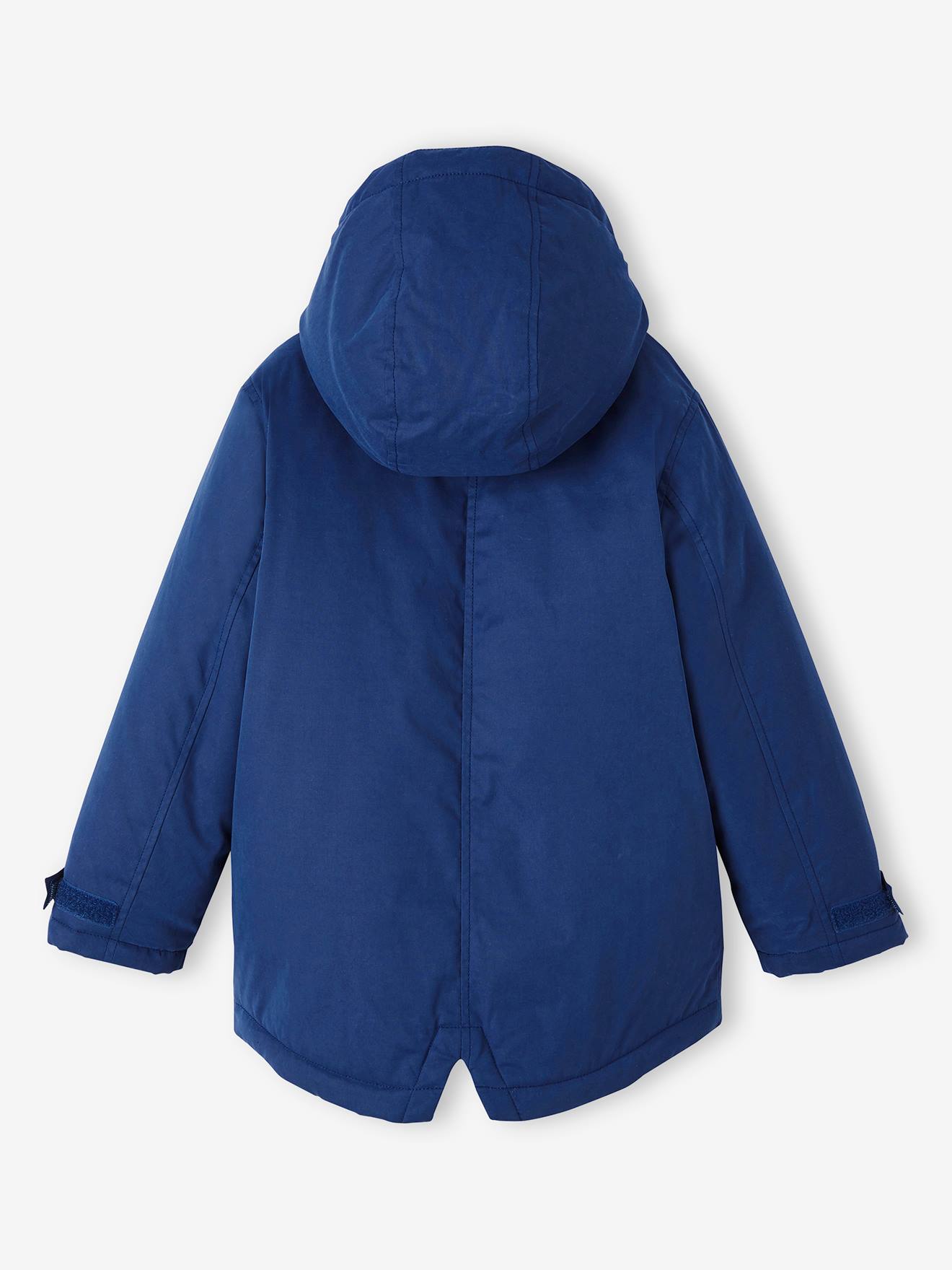 Parka 3 em 1 com jaqueta removível, infantil, azul escuro