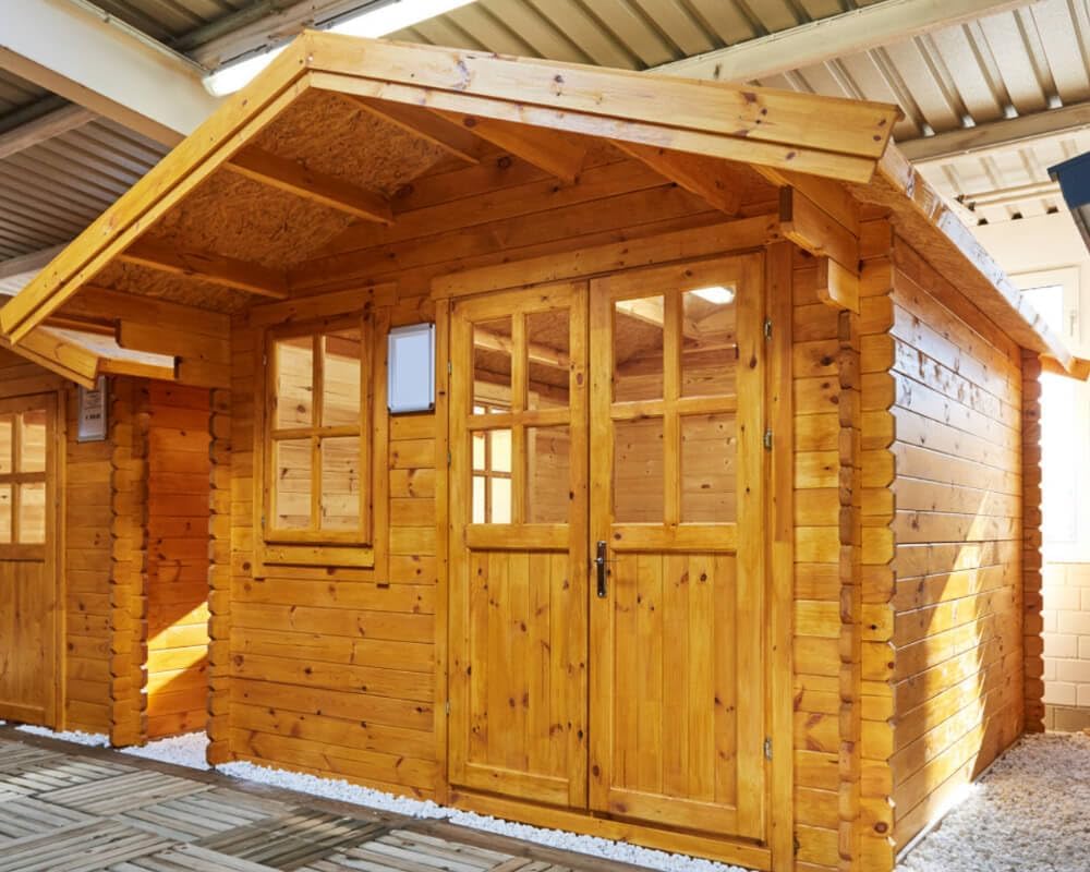 Gartenhaus Gerätehaus Holzhaus Blockhaus Schuppen 3x3 m 35mm