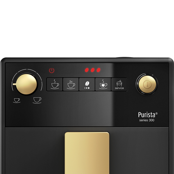 Purista®|Kaffeevollautomat Schwarz-Gold
