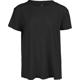 Athlecia Lizzy Slub Tee T-Shirt Black Melange Damen