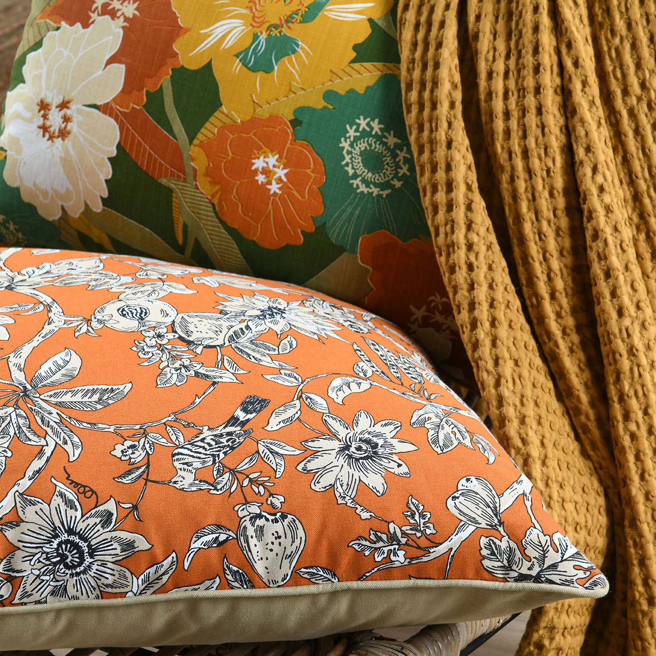 Stof Coussin Azara Aveyron orange - 50x50 cm