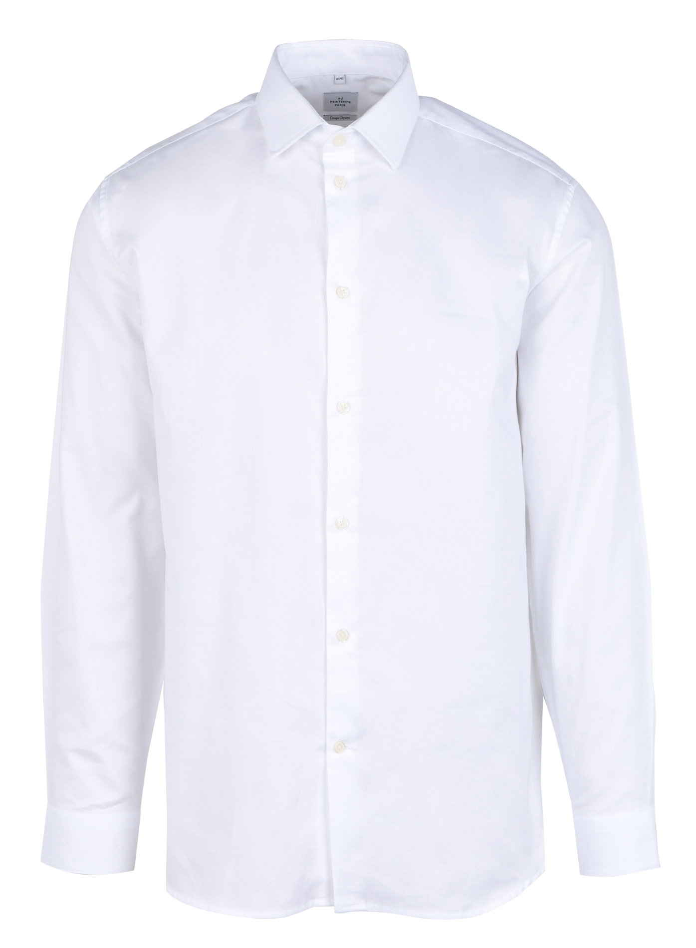 KUGAN - Chemise droite col classique en coton | Blanc