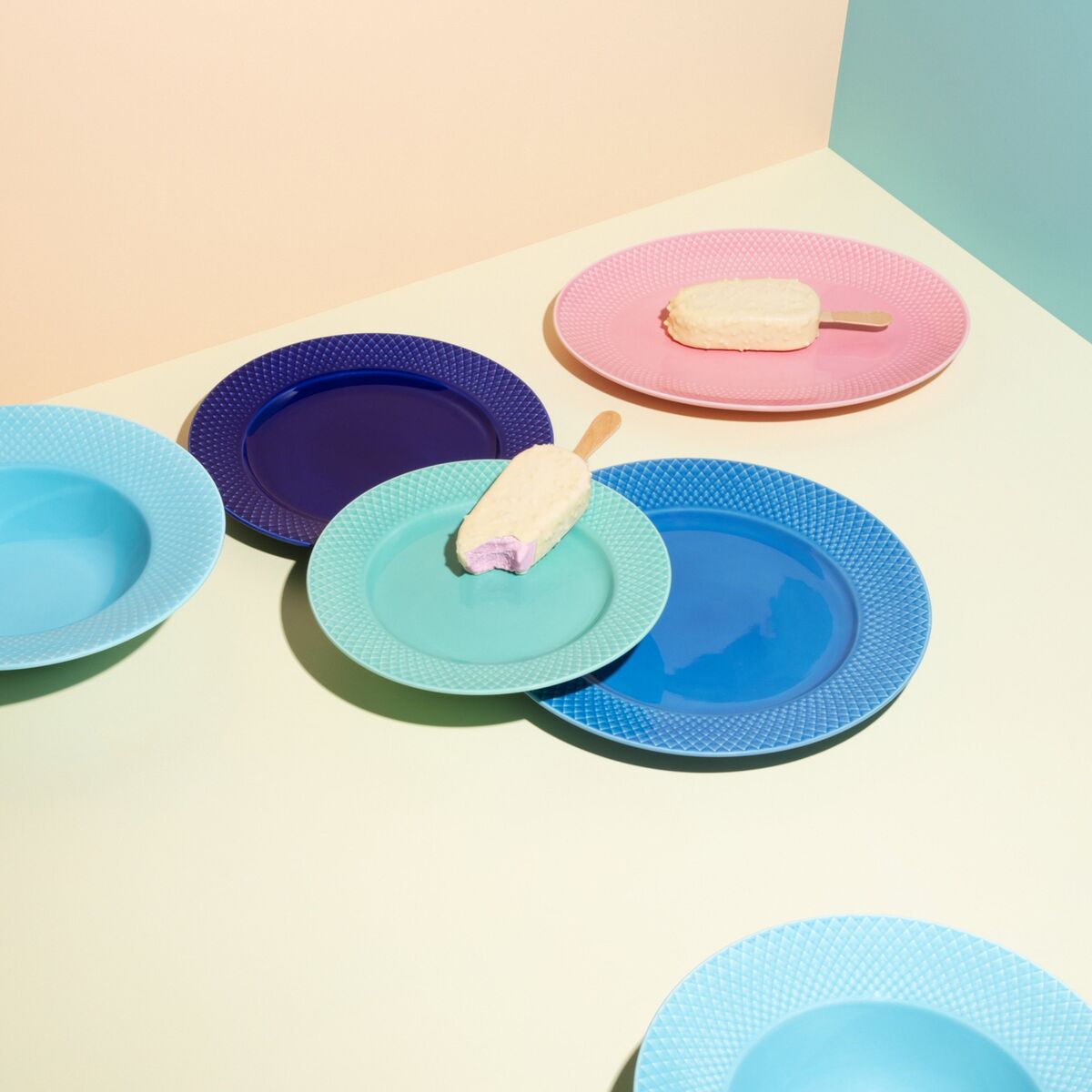 Rhombe Color tallerken, 21 cm, aqua