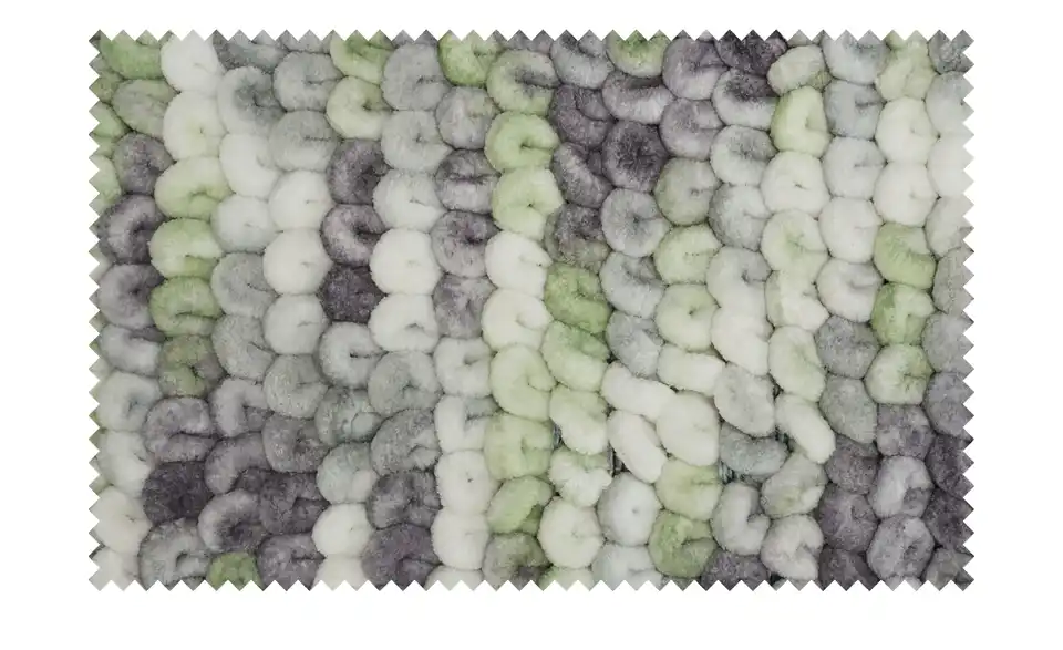 como Badteppich Punto Silbergrau, Limettengrün 55x65 cm