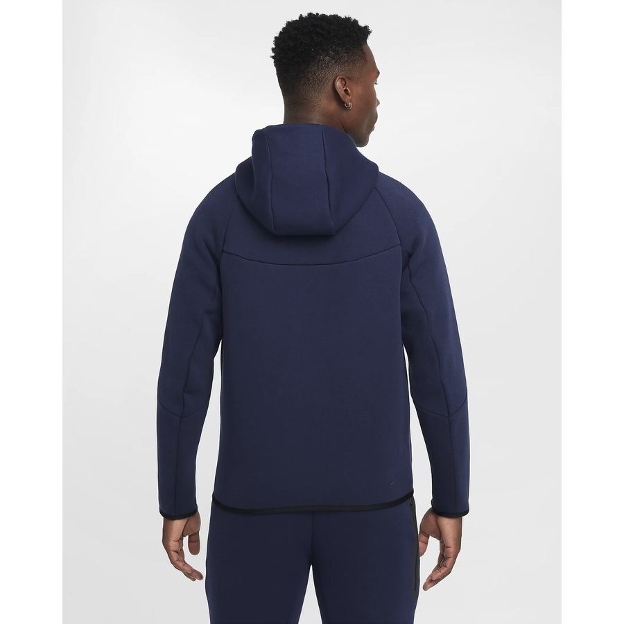 Nike Sweat à Capuche Tech Fleece 24 FZ Coupe-Vent - Bleu Foncé/Noir