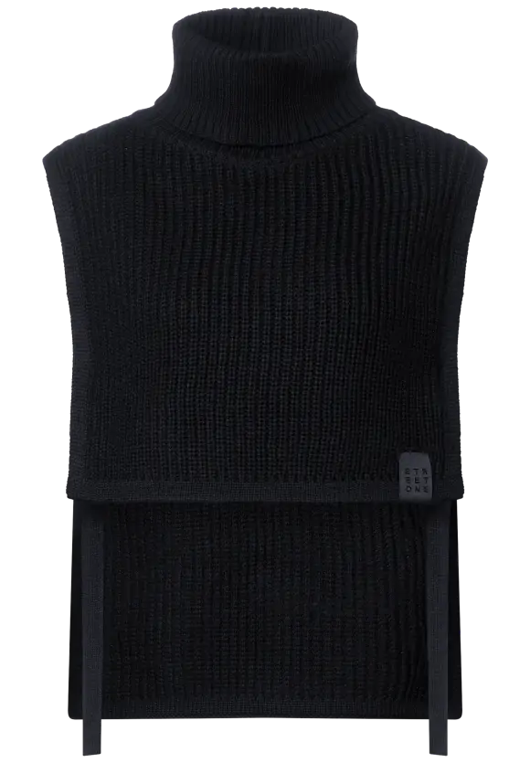 Strickkrageneinsatz - Black