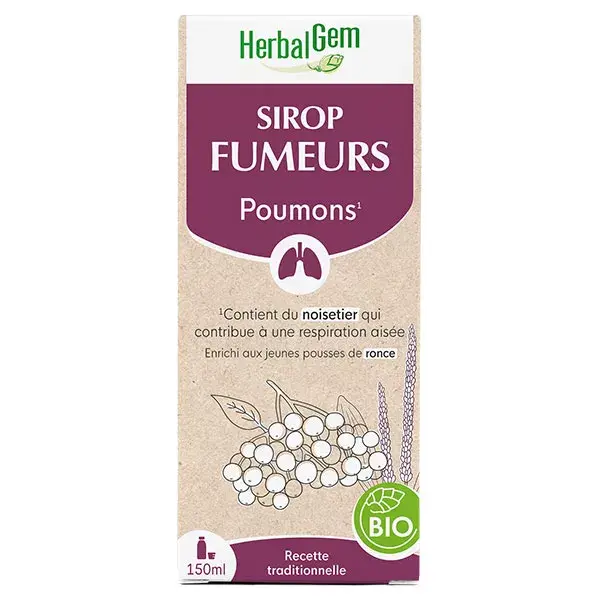 Xarope orgânico para fumantes Herbalgem 150ml