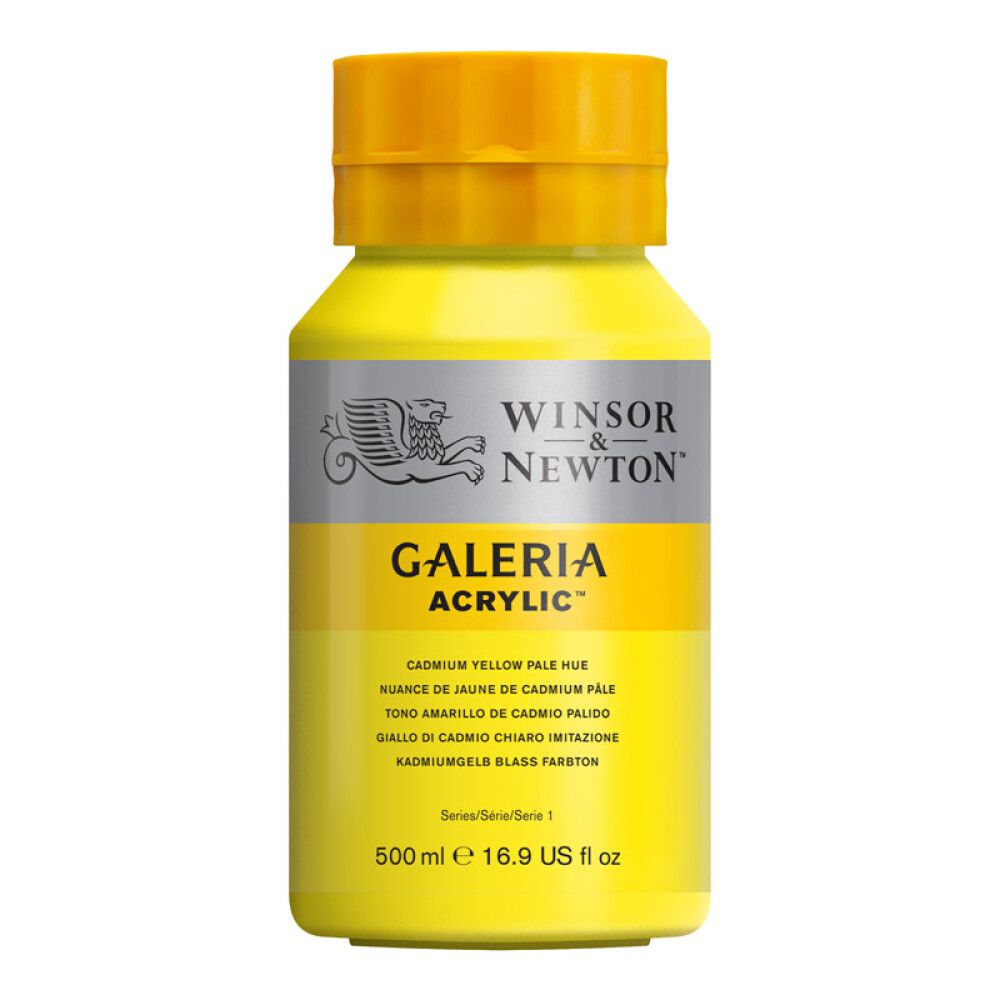 AKRYLFARGE W&N GALERIA NR 114 KADMIUM GUL LYS HUE 500ML