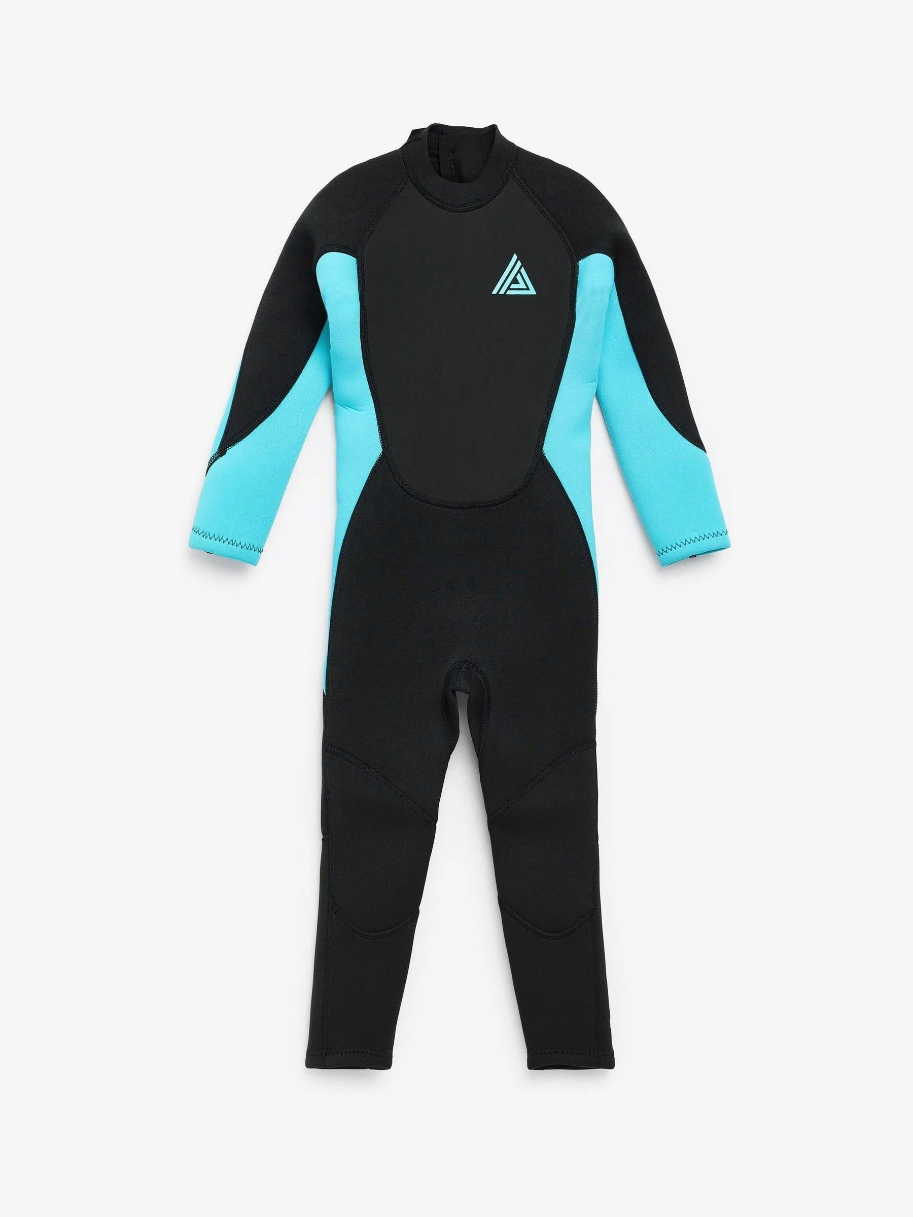 Zwart/blauw met lange mouw - Wetsuit (1 - 16 jr)