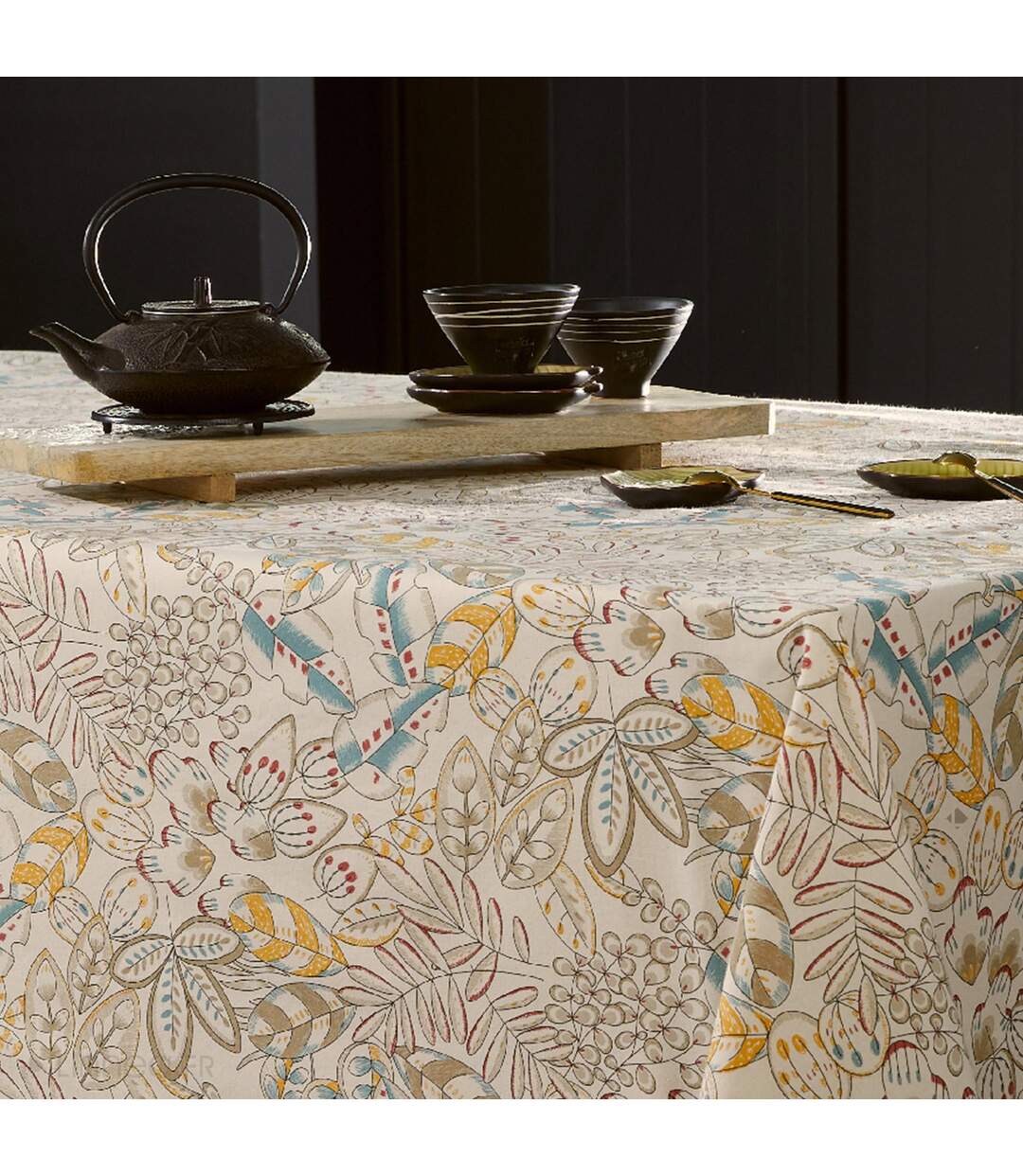 Nappe rectangle 160x350 cm KIM écru Naturel coton +