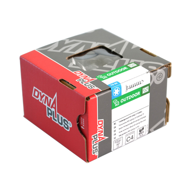 Dynaplus tuinbeslagschroeven gecoat 6x40mm TX30 zwarte kop
