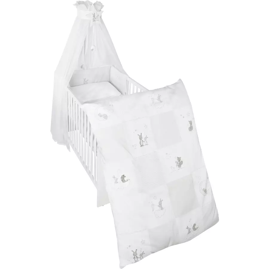 roba Kombi-Kinderbettset weiß Fox und Bunny