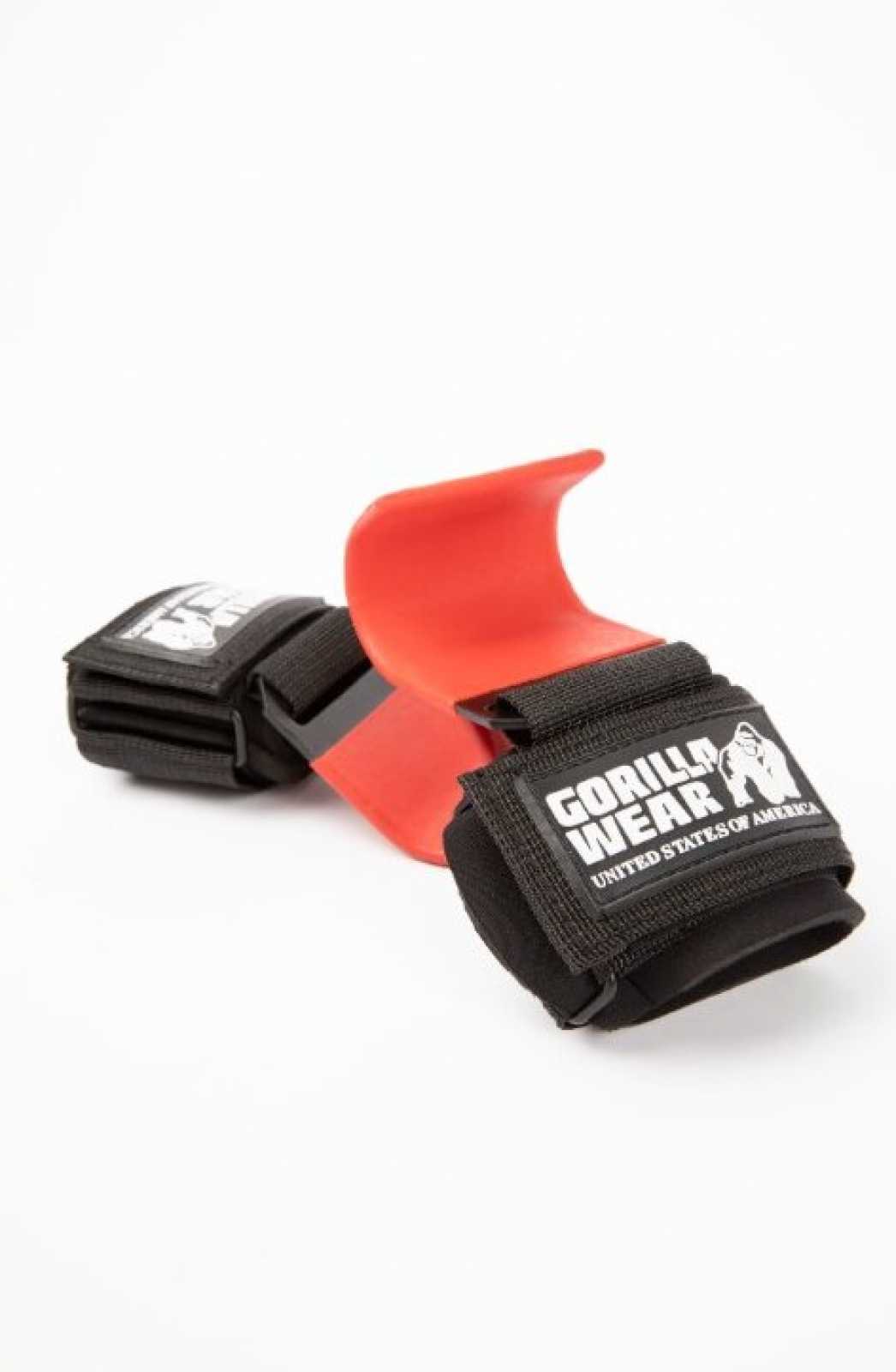 Ganchos de levantamento de peso Gorilla Wear vermelhos