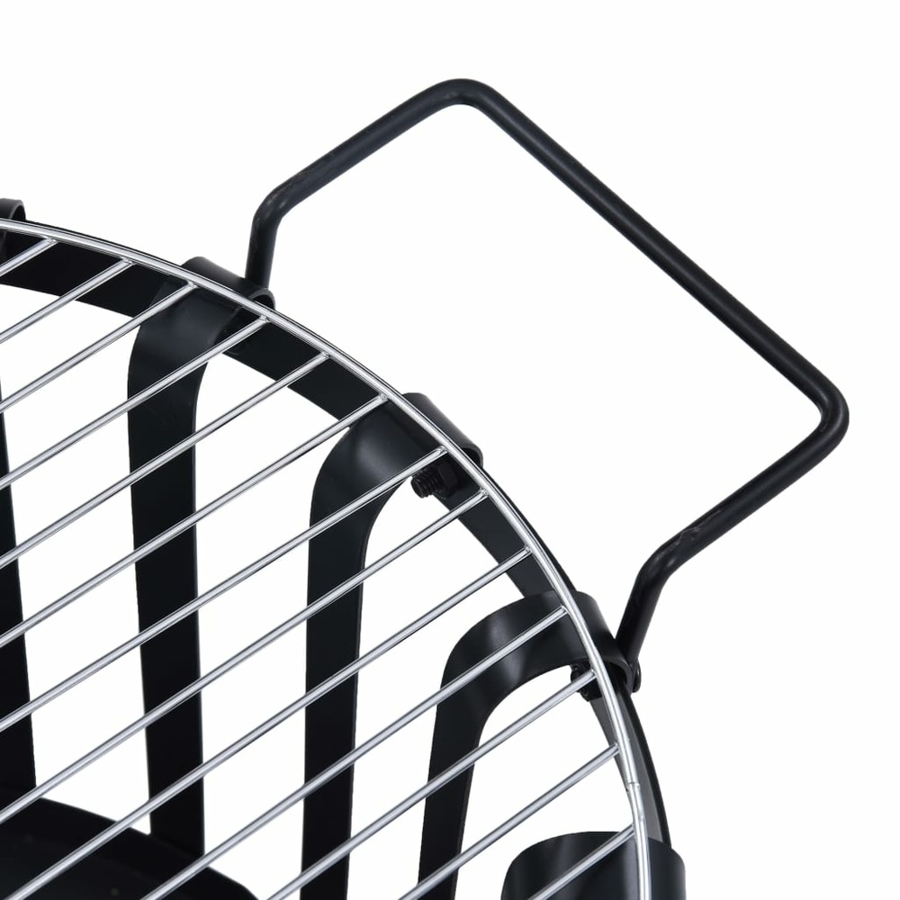 Panier de foyer de jardin avec gril de barbecue acier 47,5 cm