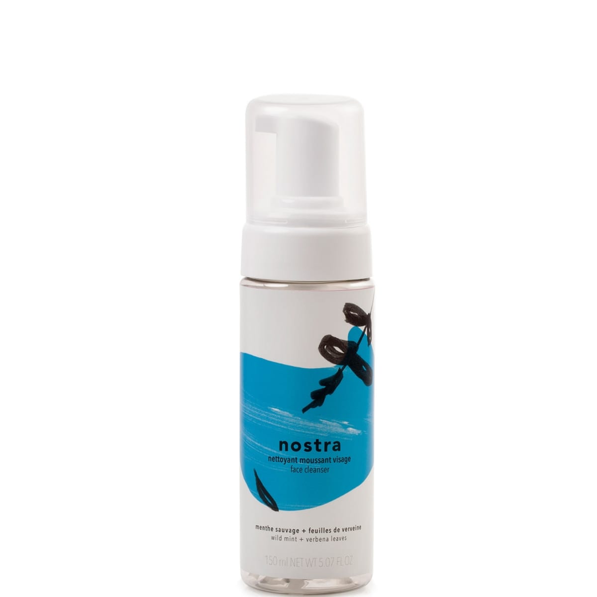 nostra Menthe Sauvage &  Feuilles de Verveine Nettoyant Moussant Visage - 98% d'ingrédients d'origine Naturelle