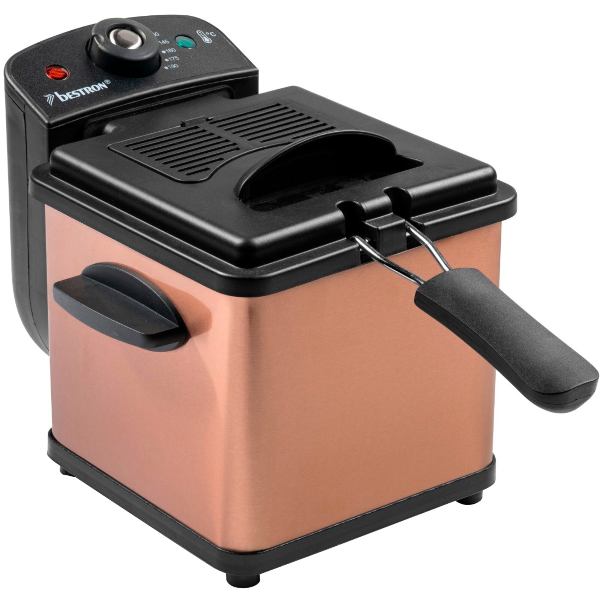 Bestron Fritteuse Mini Fritteuse AF100CO, mit Kaltzonen-Technik