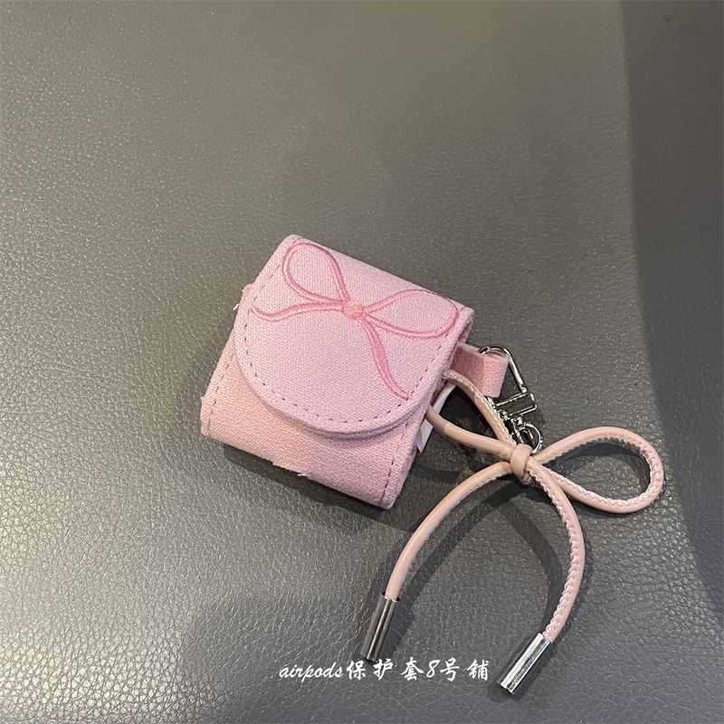 XIXI STUDIO - AirPods / Pro oortelefoonhoesje met strik, skin / bedel / set