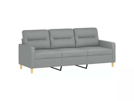 Canapé à 3 places Gris clair 180 cm Tissu