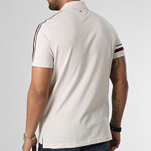 Polo Manches Courtes A Bandes Global Stripe 9534 Beige