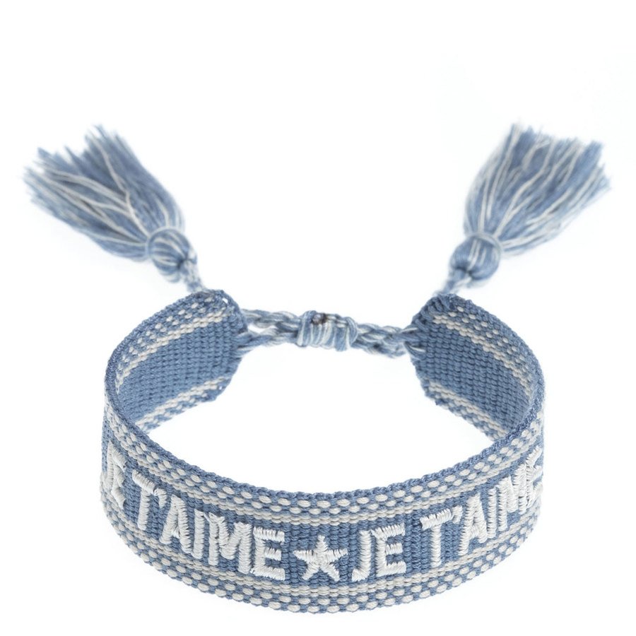 DARK Woven Friendship Bracelet Je T'aime 501 Blue